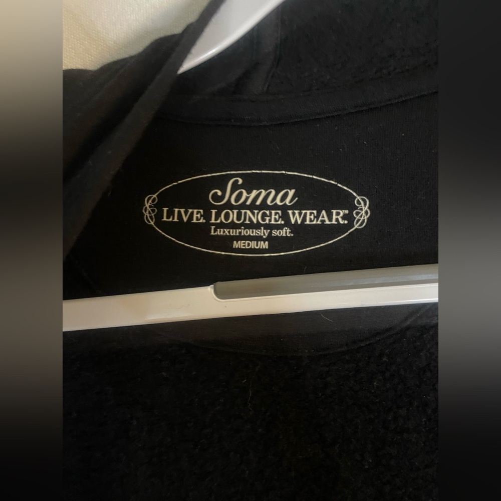 Soma Black Robe Medium women’s( READ!!) - Picture 4 of 6